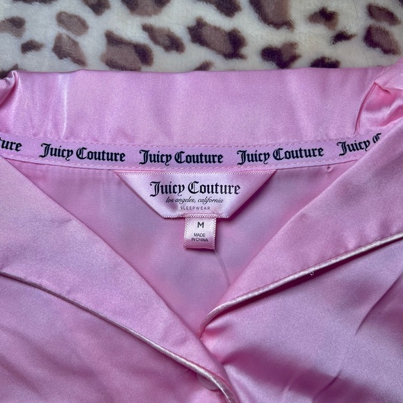 Juicy Couture Pink Silk Rhinestone Pajama Set - Picture 9 of 12